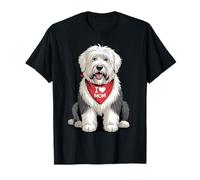 I Love Mom Old English Sheepdog Lover Dog Lover Dog Fête des Mères T-Shirt