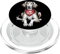 I Love Mom Saluki Lover Dog Fête des Mères PopSockets PopGrip pour MagSafe