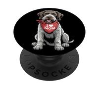 I Love Mom Wirehaired Pointant Griffon Lover Dog Fête des Mères PopSockets PopGrip Adhésif