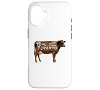 I Love Morning Cow Poop Smell Funny Farmer Rancher Cow Lover Coque pour iPhone 16