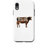 I Love Morning Cow Poop Smell Funny Farmer Rancher Cow Lover Coque pour iPhone XR