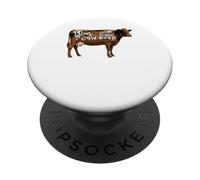 I Love Morning Cow Poop Smell Funny Farmer Rancher Cow Lover PopSockets PopGrip Adhésif