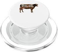 I Love Morning Cow Poop Smell Funny Farmer Rancher Cow Lover PopSockets PopGrip pour MagSafe