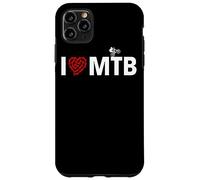I Love Mountain Biking Chaîne de VTT Cœur Downhill Coque pour iPhone 11 Pro Max