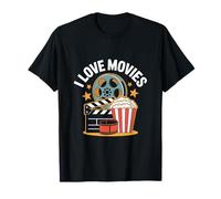 I Love Movies Bobine pour amateur de cinéma T-Shirt