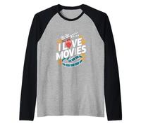 I Love Movies Heart Cinema Amateur Manche Raglan