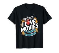 I Love Movies Heart Cinema Amateur T-Shirt