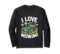 I Love Mowing Funny Lawn Tondeuse Art Manche Longue