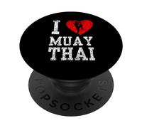 I Love Muay Thai Hobby Boxe Fighter Arts Martiaux PopSockets PopGrip Adhésif