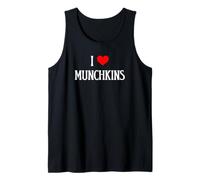 I Love Munchkins I Heart Munchkins Chat amoureux des chats Débardeur