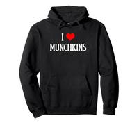 I Love Munchkins I Heart Munchkins Chat amoureux des chats Sweat à Capuche
