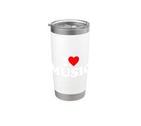I Love Music Gobelet isotherme en acier inoxydable double paroi