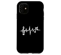I Love Music Heartbeat Art pour Les DJ et Les Fans de Groupe Coque pour iPhone 11