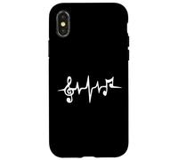 I Love Music Heartbeat Art pour Les DJ et Les Fans de Groupe Coque pour iPhone X/XS