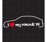 I love my 19 - Autocollant compatible avec Renault - Année 1988 - 1997