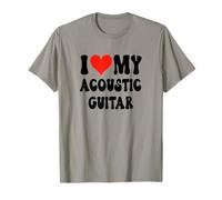 I Love My Acoustic Guitar - Heart Band Guitarist Music Rock T-Shirt