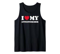 I Love My Affenpinscher Chien Coeur Diablotin Moustachu Débardeur