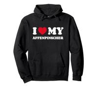 I Love My Affenpinscher Chien Coeur Diablotin Moustachu Sweat à Capuche