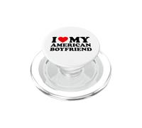 I Love My American Boyfriend PopSockets PopGrip pour MagSafe