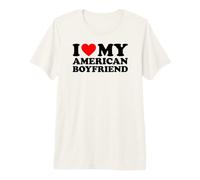 I Love My American Boyfriend T-Shirt Haut de Gamme