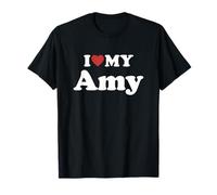 I Love My Amy Prénom Assorti Couple T-Shirt