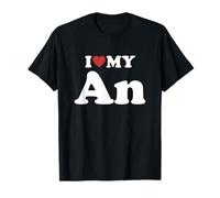 I Love My an Prénom Assorti Couple T-Shirt