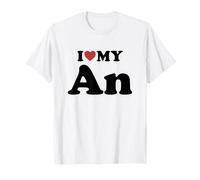 I Love My an Prénom Assorti Couple T-Shirt