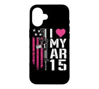 I Love My AR15 - Drapeau américain Rose AR-15 pour Femme Coque pour iPhone 16