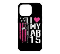 I Love My AR15 - Drapeau américain Rose AR-15 pour Femme Coque pour iPhone 16 Pro