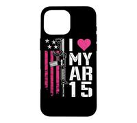 I Love My AR15 - Drapeau américain Rose AR-15 pour Femme Coque pour iPhone 16 Pro Max