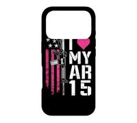 I Love My AR15 - Drapeau américain Rose AR-15 pour Femme Coque pour iPhone 17 Pro