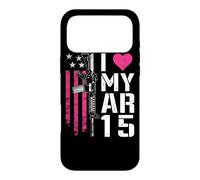 I Love My AR15 - Drapeau américain Rose AR-15 pour Femme Coque pour iPhone 17 Pro Max