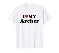 I Love My Archer Prénom Assorti Couple T-Shirt