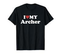 I Love My Archer Prénom Assorti Couple T-Shirt