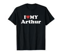 I Love My Arthur Prénom Assorti Couple T-Shirt
