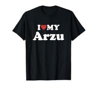 I Love My Arzu Prénom Assorti Couple T-Shirt