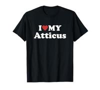 I Love My Atticus Prénom Assorti Couple T-Shirt