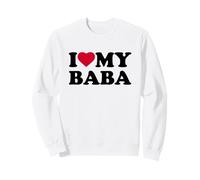 I Love My Baba Heart Grandpa Family Sweatshirt