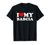 I Love My Babcia Heart Family Grandma T-Shirt