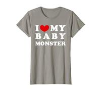 I Love My Baby Monster, J'aime Mon bébé Monstre T-Shirt, Femme, Ardoise, M