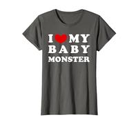 I Love My Baby Monster, J'aime Mon bébé Monstre T-Shirt, Femme, Asphalte, S