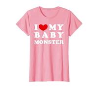 I Love My Baby Monster, J'aime Mon bébé Monstre T-Shirt, Femme, Rose, S
