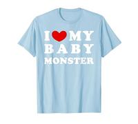 I Love My Baby Monster, J'aime Mon bébé Monstre T-Shirt, Homme, Bleu Céleste, S