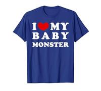 I Love My Baby Monster, J'aime Mon bébé Monstre T-Shirt, Homme, Bleu Royal, S