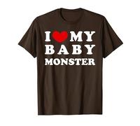 I Love My Baby Monster, J'aime Mon bébé Monstre T-Shirt, Homme, Marron, M