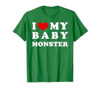 I Love My Baby Monster, J'aime Mon bébé Monstre T-Shirt, Homme, Vert Kelly, S