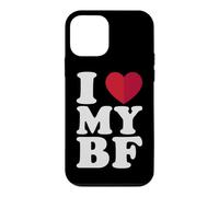 I Love My BF - Coeur Amour Petit Ami Cadeau Couple Coque pour iPhone 12 Mini