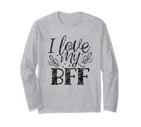 I Love My BFF Meilleur ami Amis Équipe Amitié Manche Longue