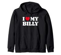 I Love My Billy Chien Coeur Amour Sweat à Capuche