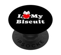 I Love My Biscuit propriétaire de Chat Amoureux des Chatons PopSockets PopGrip Adhésif